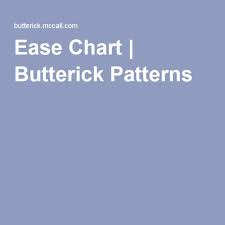 Ease Chart Sewing Pattern Sewing Tutorials Chart