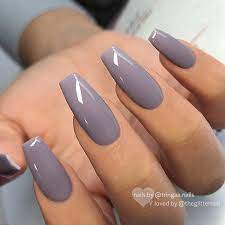 50 Trendy Winter Nail Colors To Warm Up Your Hands Solid Color Nails Coffin Nails Long Fall Acrylic Nails