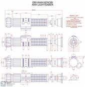 Kenobi Anh Lightsaber Dimensions Lightsaber Obi Wan Lightsaber Lightsaber Design