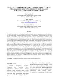 Contoh sk tim penguatan pendidikan karakter di sekolah. Pdf Penguatan Pendidikan Karakter Peserta Didik Melalui Program Pendidikan Bernuansa Surau Dan Budaya Minangkabau