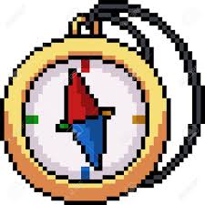 Vector Pixel Art Compass Isolated Cartoon Affiliate Art Pixel Vector Cartoon Isolated Pixel Art Travel Illustration Art