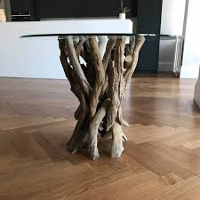 The size will depend almost completely on the size of your driftwood. Driftwood Small Dining Table