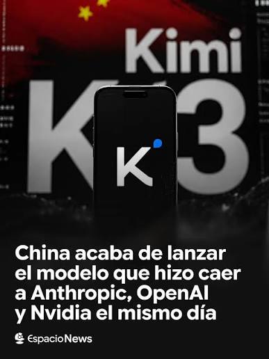 China acaba de lanzar el modelo que hizo caer a Anthropic, OpenAI y Nvidia  el mismo día 👀 Se llama Kimi K3, es el modelo de código abierto más grande  jamás publicado
