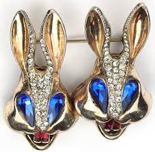 Corocraft Sterling Bugs Bunny Rabbit Heads Duette Rabbit Head Bugs Bunny Bunny Rabbit