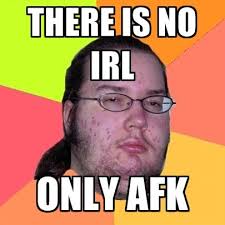 No Irl Only Afk Butthurt Dweller Meme Funny Memes Healthy Work Snacks Gambling Quotes