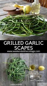 Grilled Garlic Scapes Weekend At The Cottage Recipe In 2020 Garlic Scapes Scape Recipe Grilled Side Dishes
