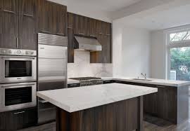 The brown and beige marble pattern adds. White Marble Kitchen Countertops With Wooden Cabinets Stoneadd Photo