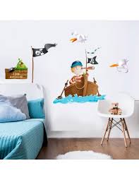 Les stickers pour la chambre du bébé comme une décoration créative et pas cher; Stickers Muraux 3 Drapeaux Pirates