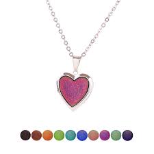 Wear it as a necklace or other spiritual jewelry, or carry it in you pocket. Mood Necklaces Cute Heart Love Pendant Necklace Temperature Control Color Change Necklace Stainless Steel Chain Jewellery Women Pendants Aliexpress