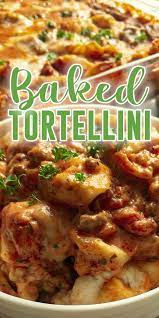 Baked Cheese Tortellini Modernmealmakeover Com Recipe Tortellini Recipes Tortillini Recipes Easy Tortellini Recipes