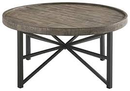 Ashley furniture goes the extra mile to package, protect and deliver your purchase in a timely manner Ashley Furniture Signature Design Cazentine Contemporary Rustic Round Cocktail Table Distressed Top Grayish Brown Farmhouse Goals