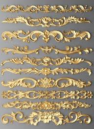 Cartouches Set 3d 3d Model Ornaments Design 3d Decor Furniture Appliques