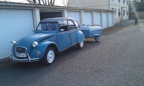 2cv Citroen Et Remorque Vintage Auto Eend