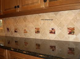 Rustic wood and kitchen island. Subway Tile Backsplash With Accent Home Design