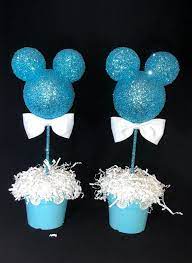 Mickey Mouse Inspired Baby Boy Centerpiece Baby Boy Baby Shower Mickey Birthday Party Mickey Party Decoration Mickey Baby Shower Mickey Baby Showers Mickey Mouse Baby Shower Baby Boy Centerpieces
