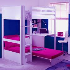 The metal twin loft bed with a desk allows you to save on floor space wherever and however you want. Thuka Highsleeper Bed With Desk Pink Sofabed Family Window