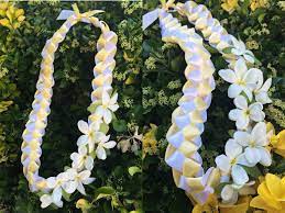 Diy Graduation Ribbon Lei With Artificial Plumerias Graduation Diy Graduation Leis Diy Ribbons Money Lei Diy