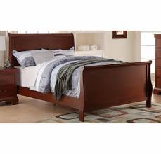 Alpine furniture louis philippe ii sleigh bed queen size. Fiona 3 Pc Cherry Wood Twin Bedroom Set With Sleigh Bed By Poundex