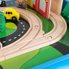 Black friday toys model train accessories playset kidkraft toy store train table kids room imaginative play wooden train set table. Wooden Train Set Table For Kids By Hey Play 8686387 Hsn