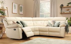 Brown leather corner sofa living room ideas. Grosvenor Ivory Leather Recliner Corner Sofa Furniture And Choice