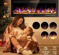 Amazon.com: ALPACA 42" Slim Electric Fireplace Recessed and ...