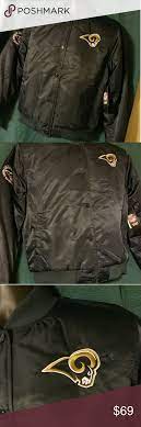 Exclusive Women S La Rams Black Bomber Jacket L Item New Exclusive L A Rams Button Front Bomber Black Bomber Jacket Navy Blue Jacket Forever 21 Jacket