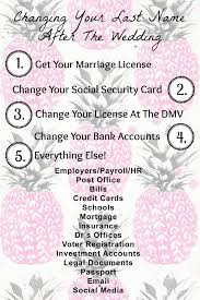 Visit a driver licensing office and bring: How To Change Your Last Name And All The Places You Need To Do It Wedding Planner Quotes Changing Your Last Name Wedding