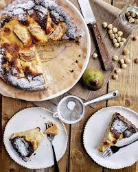 Hazelnut Pear Tart From Jamie Cooks Italy The Tart Base Is Filled With A Frangipane Cream And Topped With Pears Italy Cooking Cooking Jamie Oliver Recipes