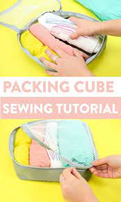 Start by finding the center of one of the longer sides. Sewing Pattern Packing Cube To Organize Your Suitcase Sewing