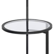 Space Saver Glass Tray Table Floor Lamp M4067 Lamps Plus Floor Lamp Table