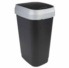 Gifi Poubelle 50 Litres A Rabat Noir Et Gris A 9