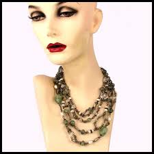 STEPHEN DWECK Sterling Silver 4 Strand Stone and Pearl Necklace SOLD at  Ruby Lane