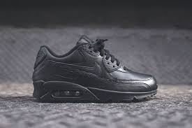 Nike Air Max 90 Leather Triple Black Sneaker Freaker Nike Air Max Nike Air Max 90 Air Max 90 Leather
