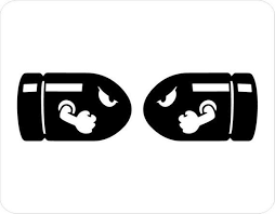 Super Mario Bros Bullet Bill Vinyl Sticker Pair In 2021 Super Mario Tattoo Mario Bros Super Mario Bros