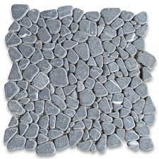 With an amazing array of stone bathroom tile to choose from, we have the ideal solution for your home. Nero Marquina Black Marble Pebble Stone River Rocks Non Slip Shower Floor Tile Tumbled Stone Center Online
