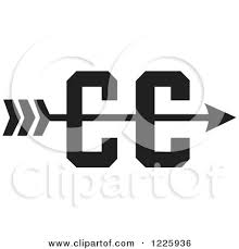 Visit cmt.com for all that is country music; Clipart Of A Cc Cross Country Running Arrow Design In Black And White Royalty Free Vector Illustration By Johnny Sajem 1225936
