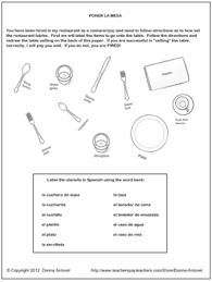 Just drag and drop tables and guests to create your table plan, it's so fun and easy! Interactive Spanish Table Setting Activity By Donna Antovel Tpt