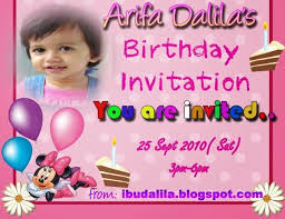 Contoh kad jemputan birthday party. Aina Assd Sofeaturns1 Kad Jemputan Birthday Sofea