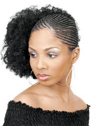 Scalp Braids With Afro Pony Tail African American Braided Hairstyles Hair Styles Braids Hairstyles Pictures