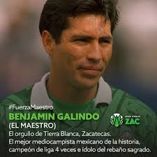 Benjamín galindo marentes (born december 11, 1960 in tierra blanca, zacatecas), nicknamed el maestro (the master), is a mexican former footballer. Benjamin Galindo Benjamin