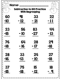 No Prep Second Grade Common Core Winter Math Ela Packet Fall Math Subtraction Practice Second Grade Math
