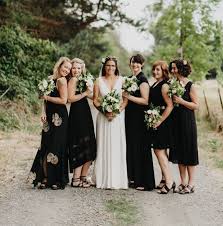Rustic Sauvie Island Wedding Summer Patrick Green Wedding Shoes Black Bridesmaid Dresses Black Bridesmaid Dress Summer Black Bridesmaid Dress Mismatched