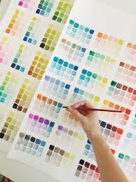 Diy Color Study Mon Voir Color Studies Color Mixing Chart Watercolor Mixing
