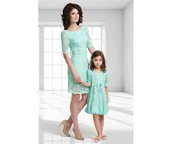 Der sommer kann kommen für mama und tochter. Cocktail Festliche Spitze Kleider Im Set Aquamarin Fruhjahr Sommer Kollektion Mutter Tochter Partnerlook U Mutter Tochter Outfits Mutter Tochter Kindermode