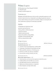 Restaurant Food Service Functional Resume Samples Examples Format Templates Resume Help