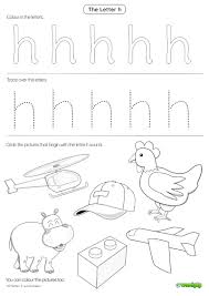 letter h worksheet 1