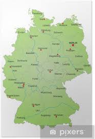 Die nebenstehende karte kannst du gern kostenlos auf deiner eigenen webseite oder reisebericht verwenden. Poster Karte Deutschland Vektor Pixers Wir Leben Um Zu Verandern