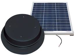Natural Light 60 Watt Solar Attic Fan Black Infinigi