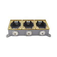 Ebay Sponsored Hubbell Systems B4314 Cast Iron 3 Gang Shallow Floor Box With Brass Collar Brass Collar Cast Iron