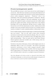 Your wealth and your aspirations are unique and command a personalized approach. Career Guide Private Wealth Management